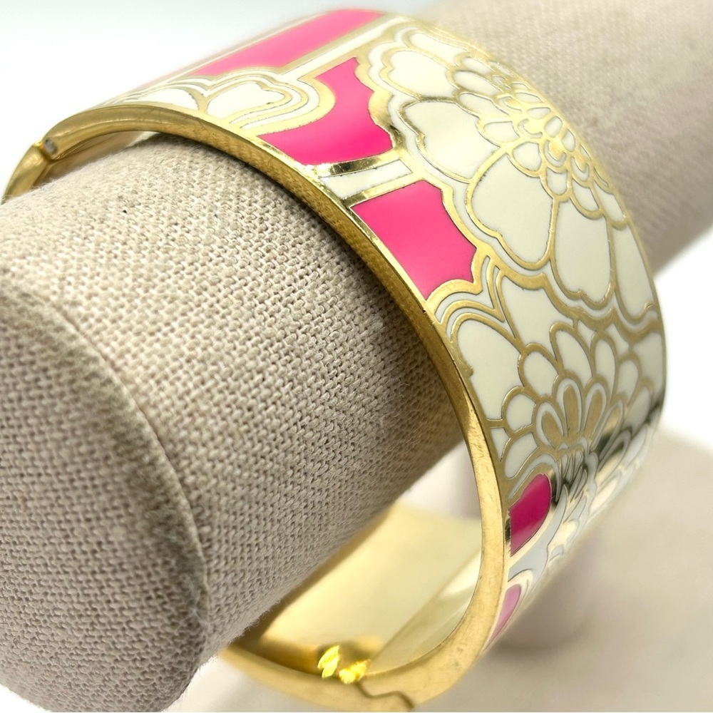 Kate Spade Florence Broadhurst In Full Bloom Hinged Bangle Bracelet